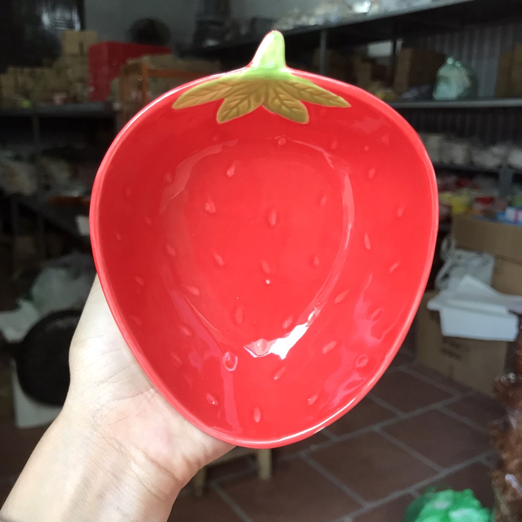 Bộ bát đĩa dâu tây đỏ 9 món cực sang chảnh 2