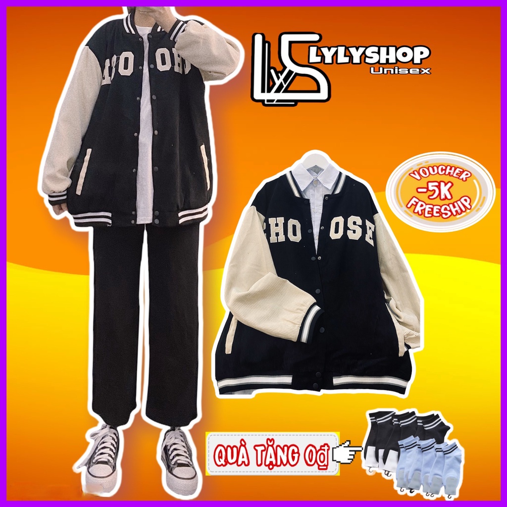 ▲❍Áo khoác bomber Lylyshop Unisex, kiểu mỏng ngoài mùa hè- thu chất vải nhung tăm lót dù cao cấp