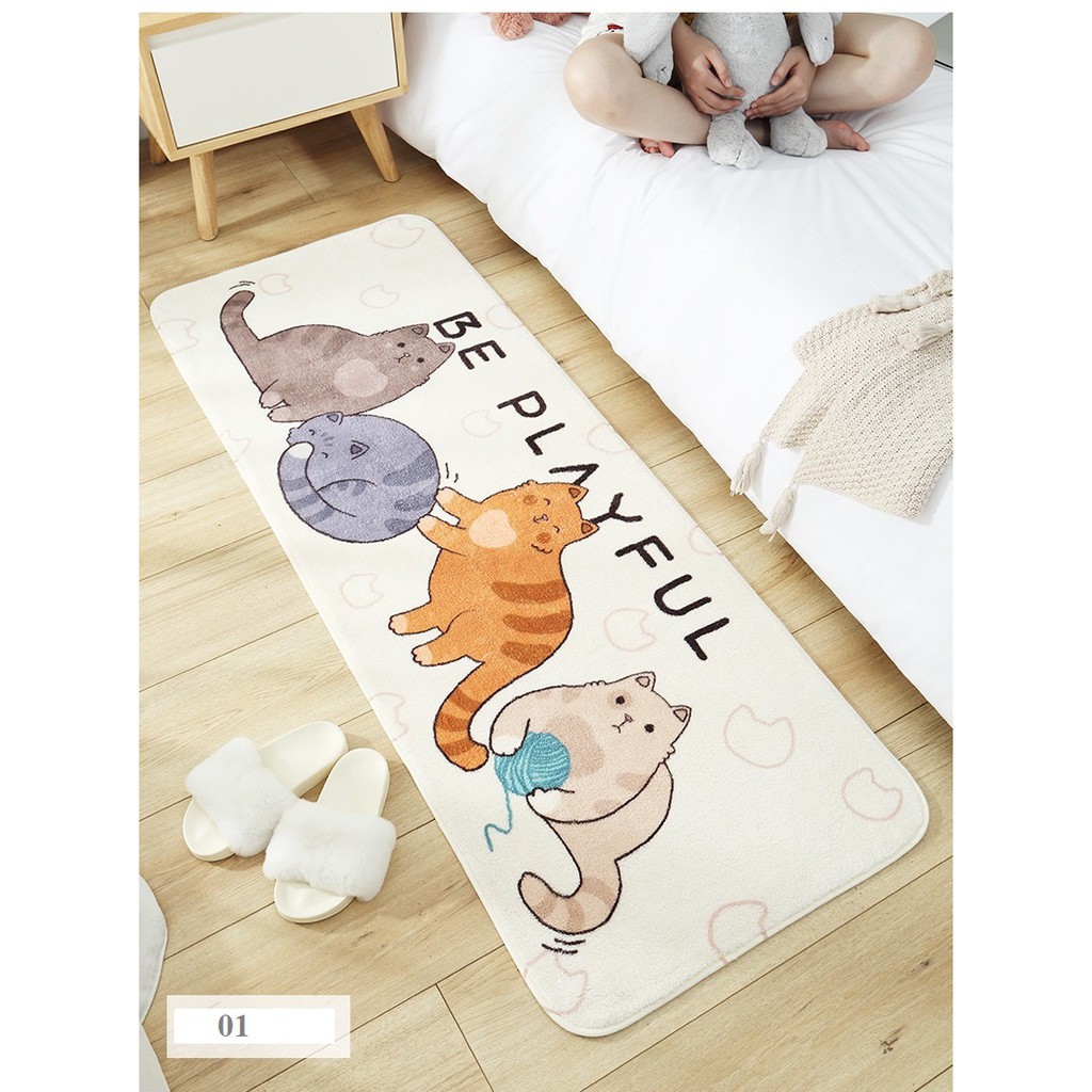 [Size lớn] Thảm trải sàn lối đi hình thú cute ngộ nghĩnh kích thước 60x160cm và 40x120 cm