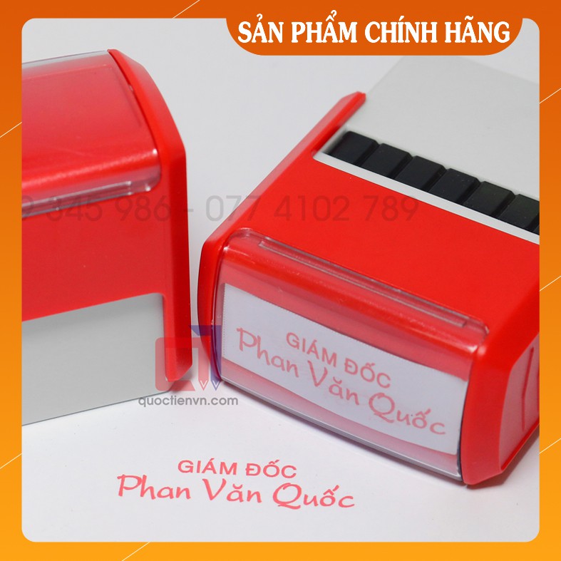 Con dấu tên chức danh làm theo yêu cầu 2 dòng chữ 14x38mm