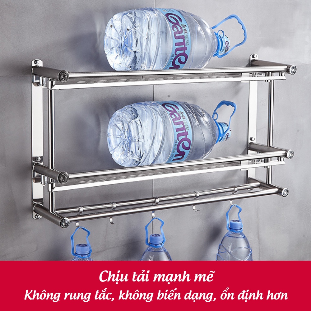 Giá Treo Khăn Nhà Tắm Kệ Nhà Tắm Để Đồ Dùng Inox Đa Năng Gắn Tường THANH XUÂN 98