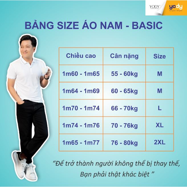 Áo phông polo nam YODY mắt chim chất thun cotton ngắn tay có cổ, đường may tỉ mỉ, không dão - SP: APM3299 | BigBuy360 - bigbuy360.vn