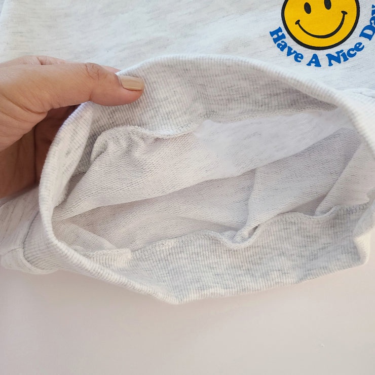 Bộ ÁO Cotton In HìNh MặT CườI + QuầN NgắN Cho Bé GáI