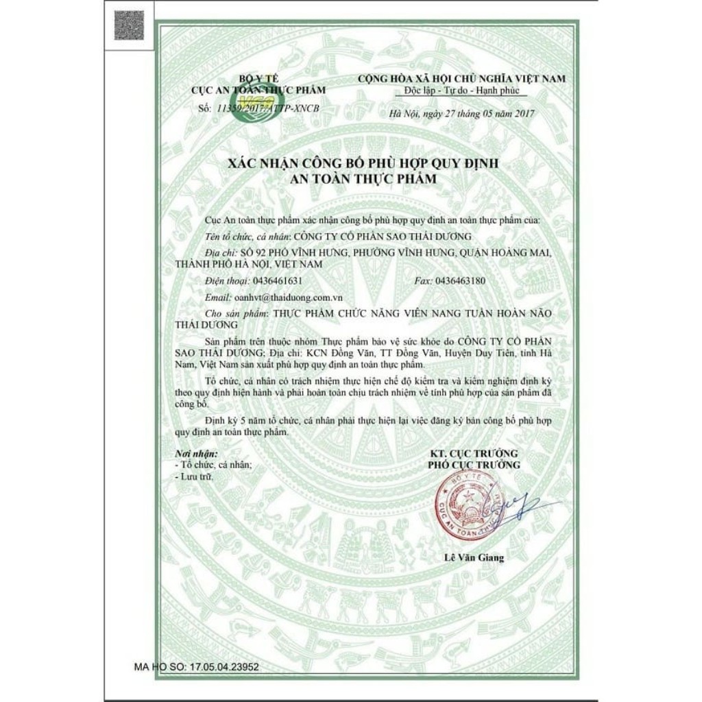 Tuần Hoàn Não Thái Dương Hộp 12 Viên