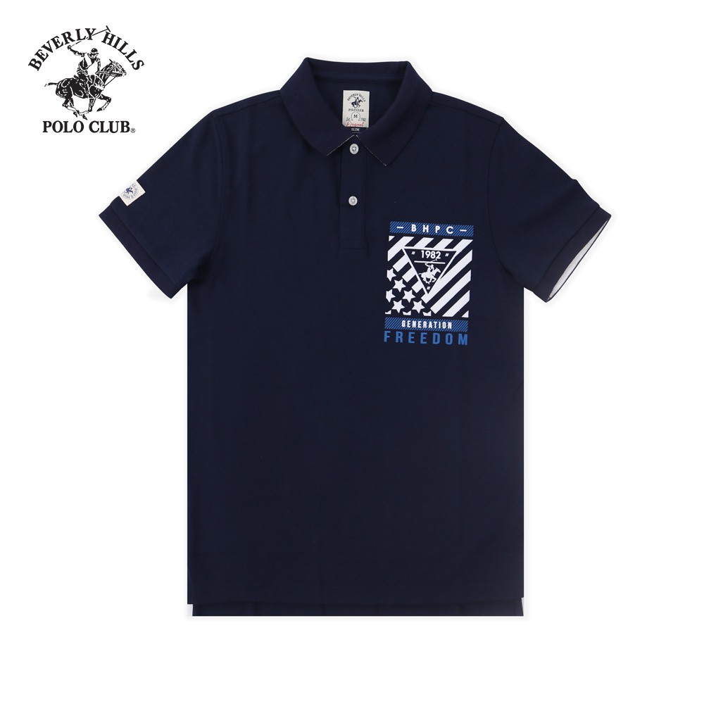 Beverly Hills Polo Club - Áo polo Ngắn tay Nam Slimfit Navy NV- BHPC PMSSS20TL048