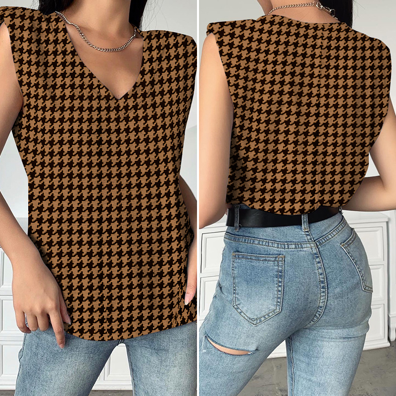 Áo Nữ Celmia Không Tay Họa Tiết Răng Sói Thời Trang Sành Điệu Cho Nữ | BigBuy360 - bigbuy360.vn