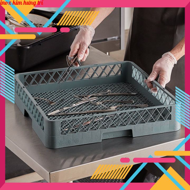 RACK CHÔNG 64, RACK NHỰA SỬ DỤNG ĐƯỢC CHO MÁY RỬA CHÉN CÔNG NGHIỆP