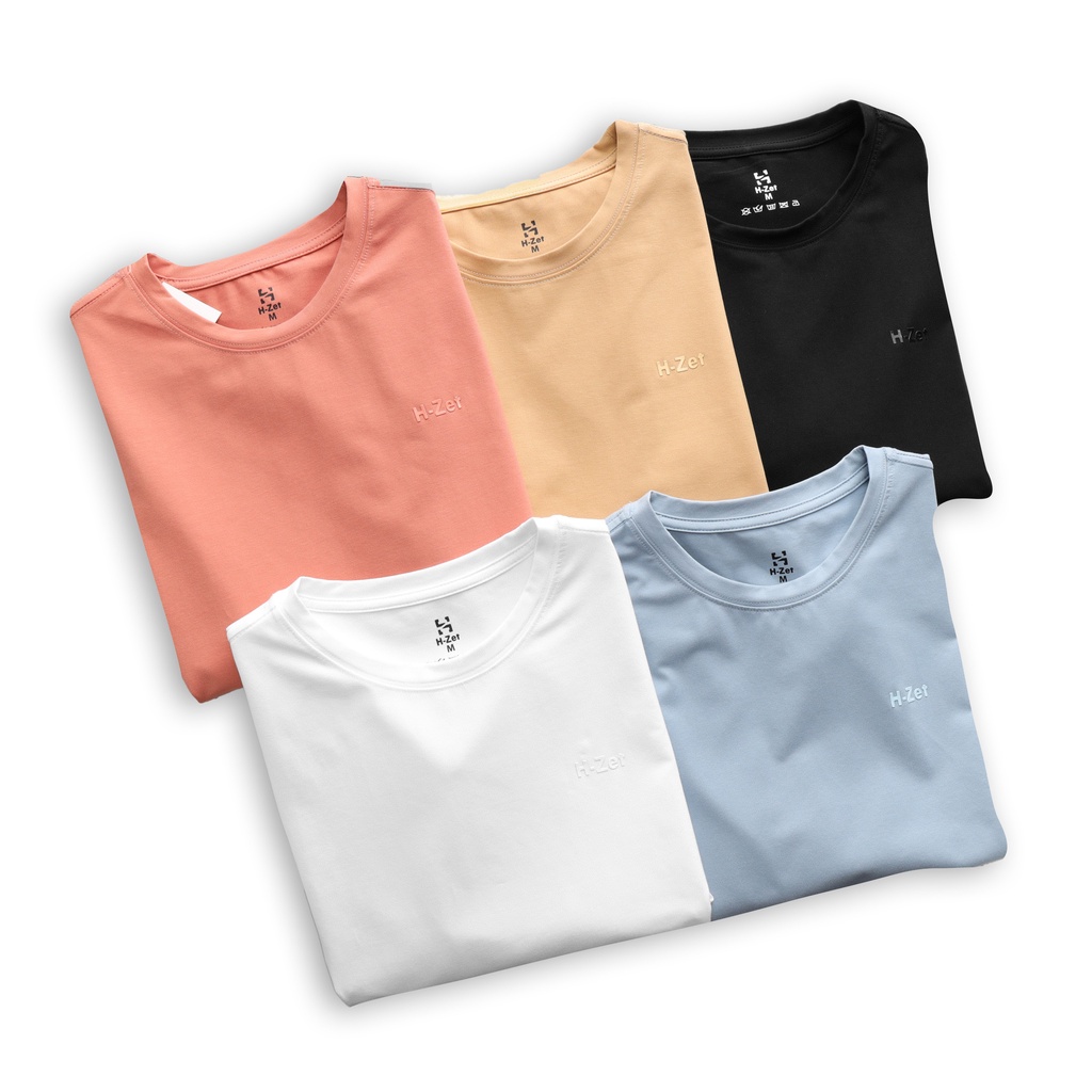 Áo Thun Trơn H-Zet Với Chất Vải 100% Cotton Co Giãn 4 Chiều - AT02