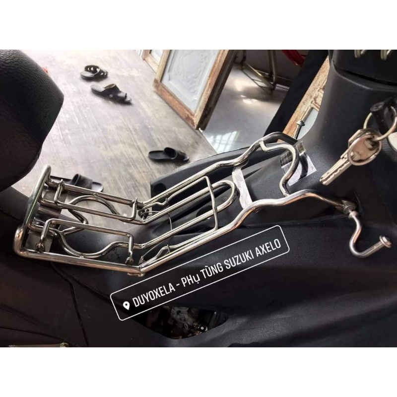 Baga Giữa Suzuki Axelo Xbike -Inox 10ly -Loại đặt biệt - có sẵn 2 móc + ốc inox 304
