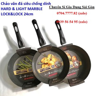 Chảo vân đá đáy từ lock&lock - chảo vân đá hard&light marble lock&lock