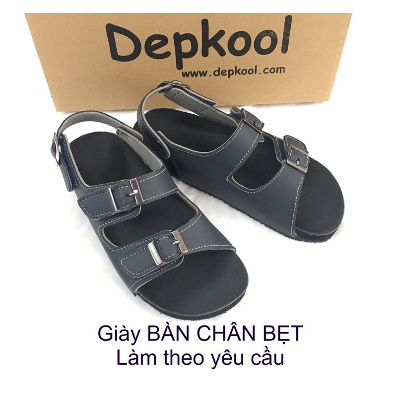 sandal áo Giày Bàn Chân Bẹt - Navy (hỗ trợ chỉnh hình )