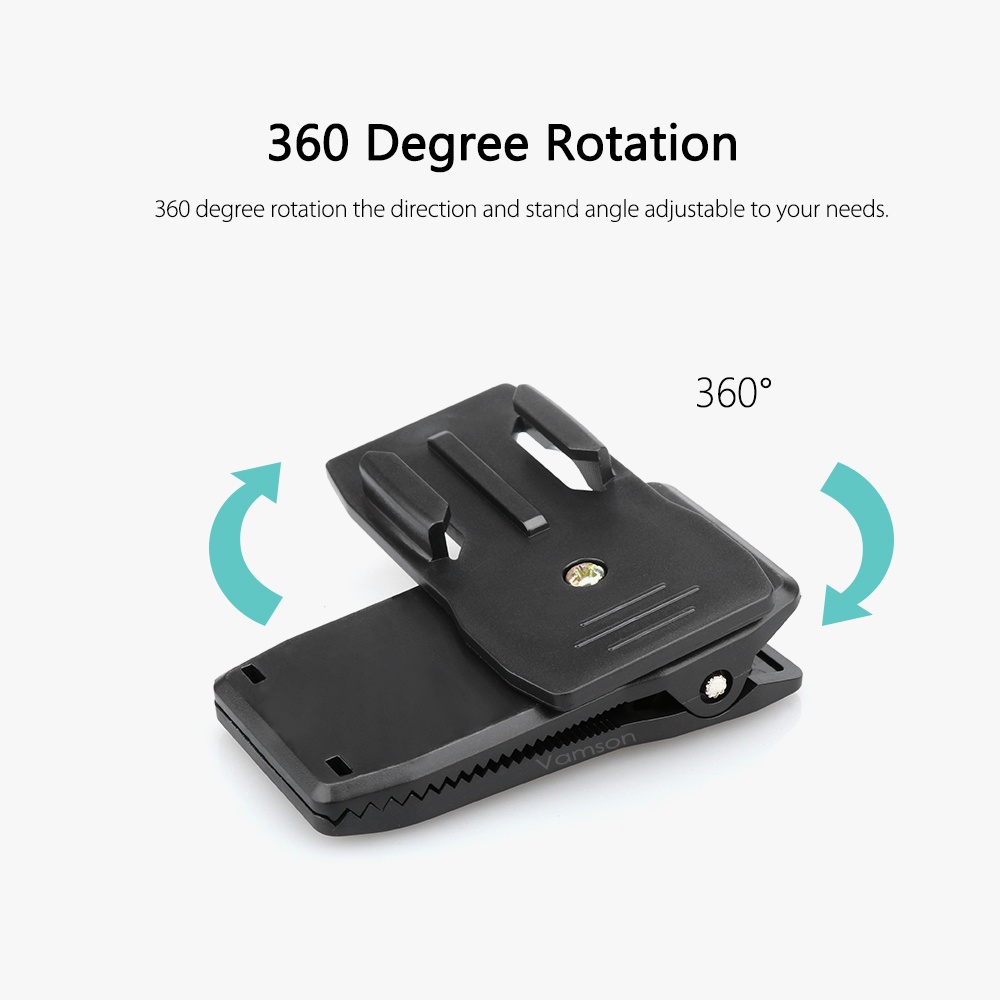 Kẹp Gắn Ba Lô Xoay 360 Độ Cho Gopro 8 7 6 5 4 yi 4K SJCAM for SJ4000 VP513