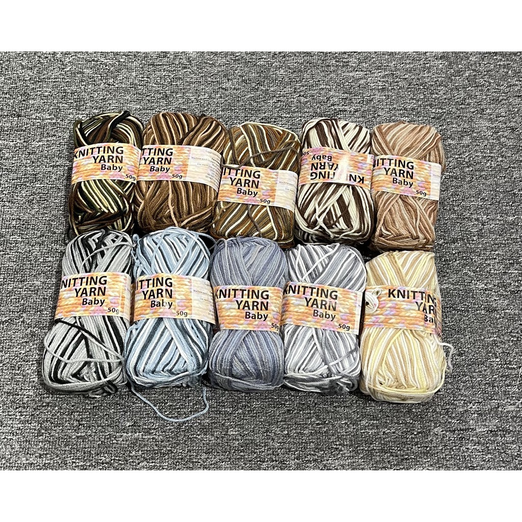 Túi Len Knitting Yarn Baby 6 cuộn