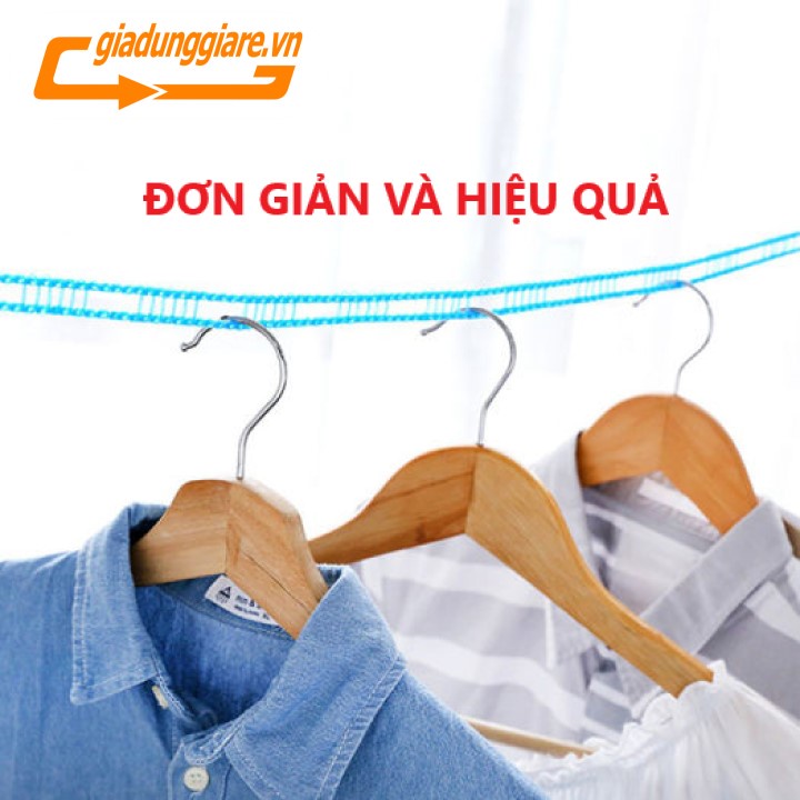 Cuộn DÂY PHƠI quần áo chống dồn chịu lực dẻo dai (Dài 5m , Mầu giao ngẫu nhiên) - giadunggiare.vn