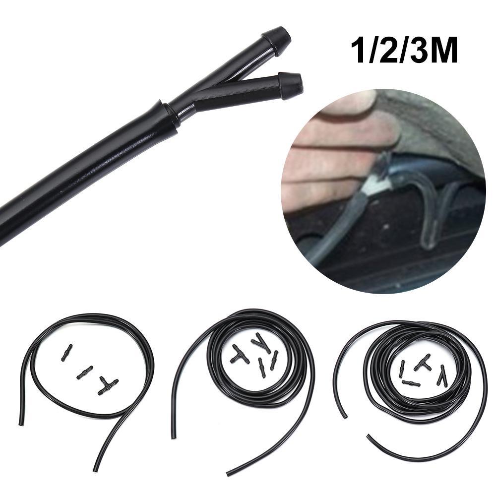 SUYO Đầu Nối Ống Nước Bằng Cao Su Màu Đen Cho Kính Chắn Gió Xe Hơi