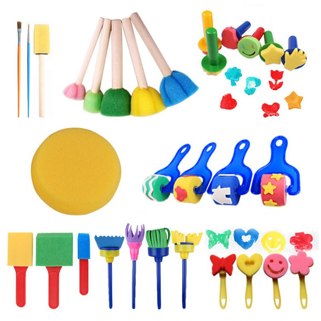 Bộ 30 Cọ Xốp Lăn Sơn Tô Màu Sáng Tạo Cho Bé