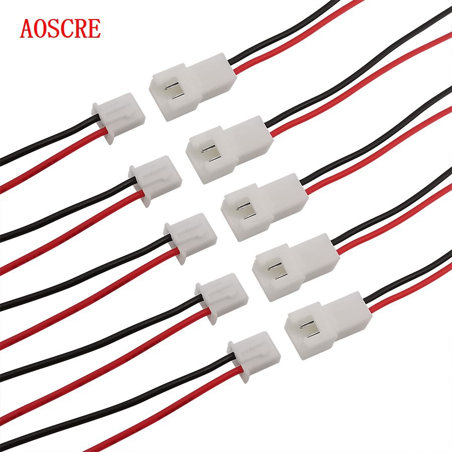 10 / 5 Cái XH2.54 2 Pin Pitch 2.54mm Dây Cáp Kết Nối Nam Cắm & Nữ Ổ Cắm Pin Sạc Dây Cáp 26AWG Chiều Dài 200mm