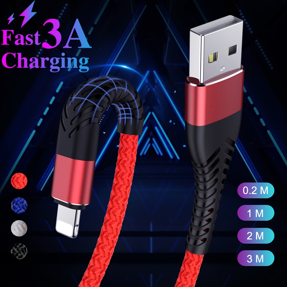 Dây Cáp Sạc Nhanh USB Cho iPhone 11 12 Pro XS Max X XR 8 7 6 6s Plus SE iPad 0.25M 1M 2M 3M