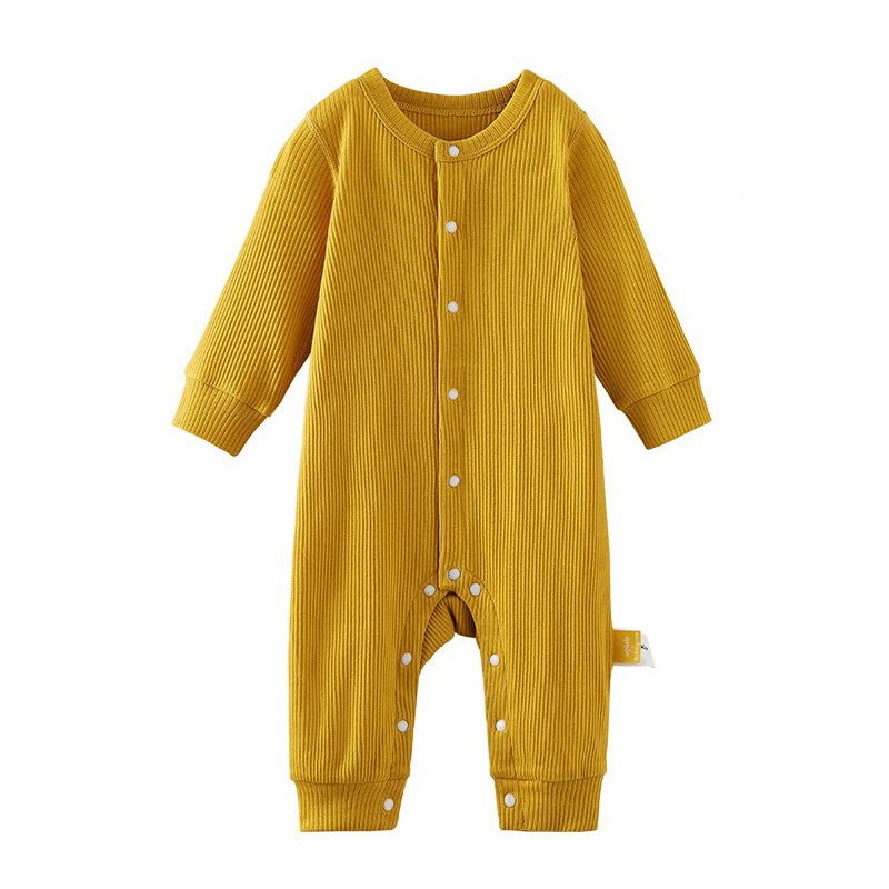 Áo Liền Quần Bé Gái, Bé Trai Sơ Sinh LOTUKA Chất Len Tăm, Bodysuit Có Mũ Cho Bé 3-12kg