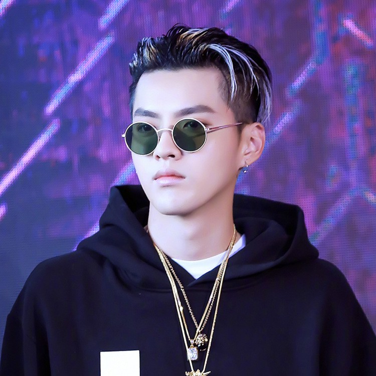 Kính râm nam nữ mặt tròn kính thầy bói phong cách chất lừ-BÓI