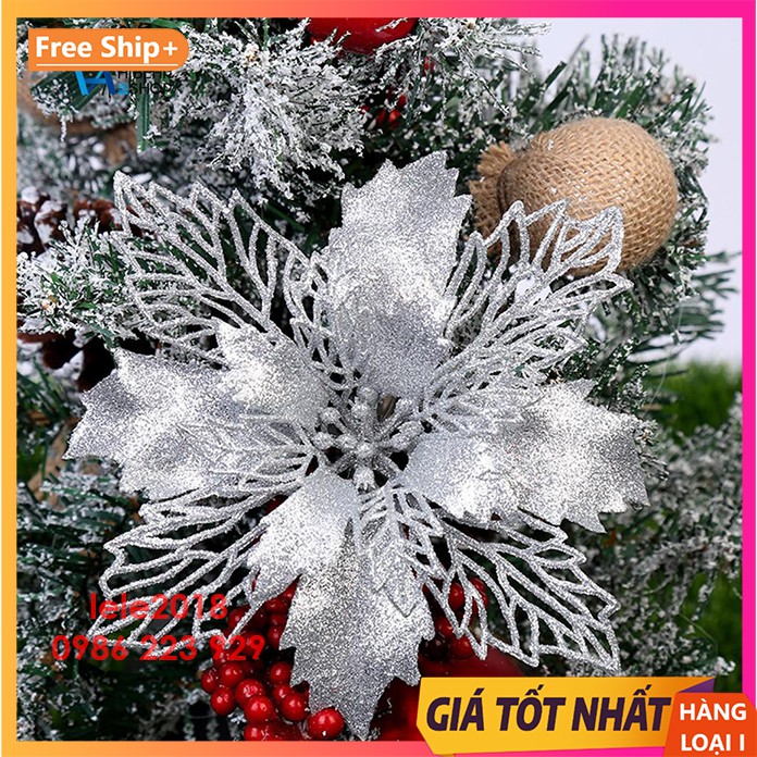 Hoa kim tuyến lưới cao cấp 18cm trang trí giáng sinh Noel và sự kiện | BigBuy360 - bigbuy360.vn