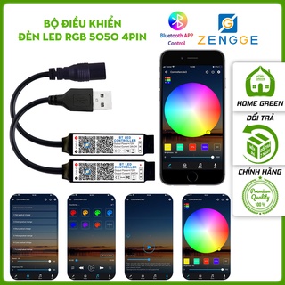 Bộ điều khiển đèn led RGB 5050 4pin USB, Dc 5-24v điều khiển qua app