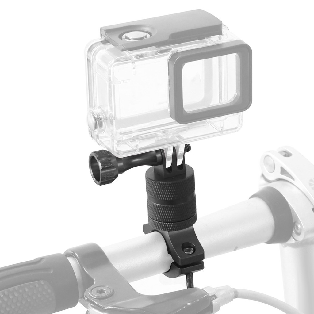 Phụ kiện bằng kim loại xoay 360 độ dùng gắn ghi đông xe cho GoPro, Sjcam