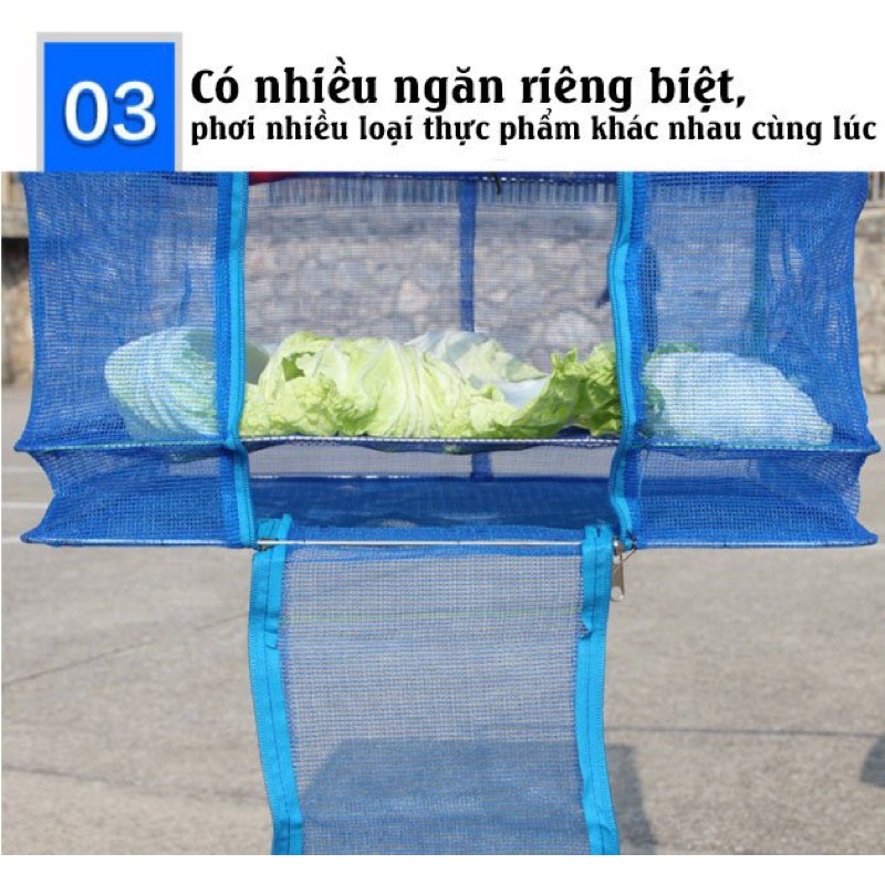 [Tặng Kèm Móc]Túi lưới phơi khô. PE chuyên dụng phơi khô thực phẩm