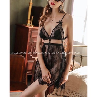 VÁY NGỦ REN KHOÉT EO BIG SIZE