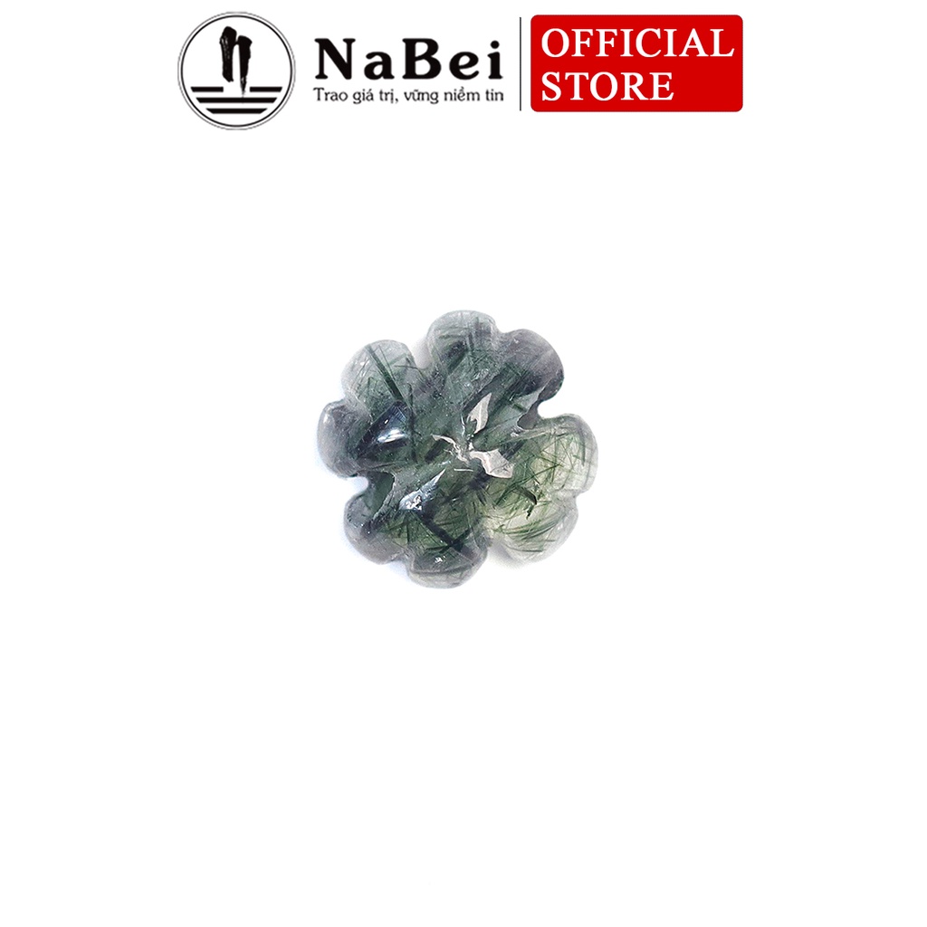 Mặt Cỏ Bốn Lá Thạch Anh Tóc Tự Nhiên Làm Vòng Tay Cho Nữ NB155 - Phong Thuỷ NaBei Store