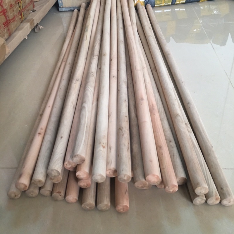 Cán chổi gỗ bạch đàn phi 2,5cm dài 115cm sử dụng làm để cán chổi