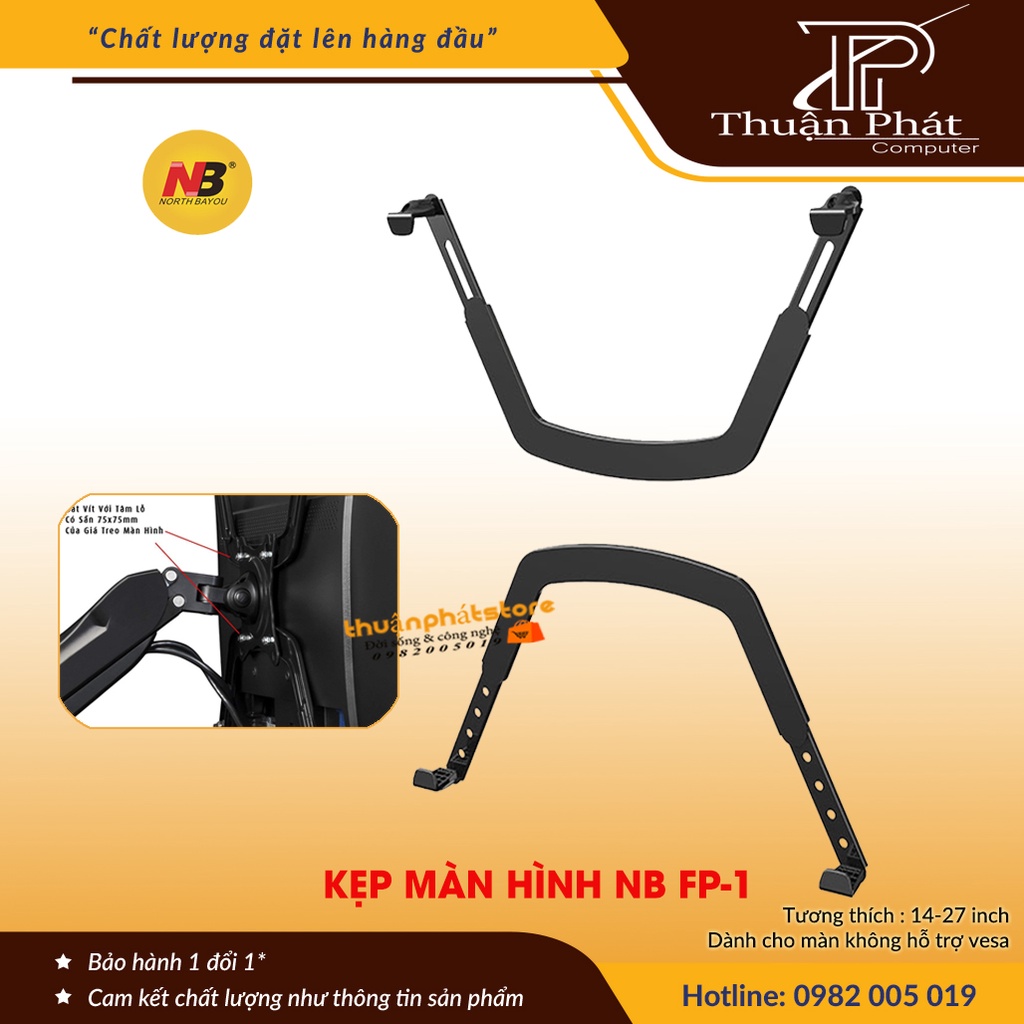 Bộ Kẹp Màn Hình Máy Tính NB FP-1 Sử Dụng Cho Màn Hình Không Thiết Kế Treo