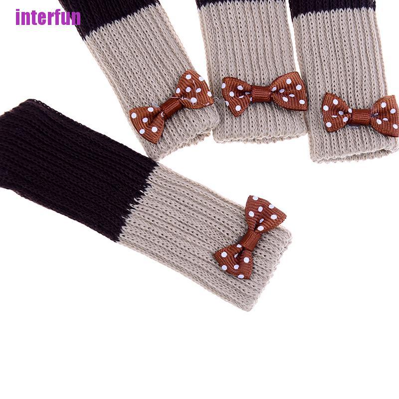 Bộ 4 Ghế Ngồi Chống Trượt In Hoa