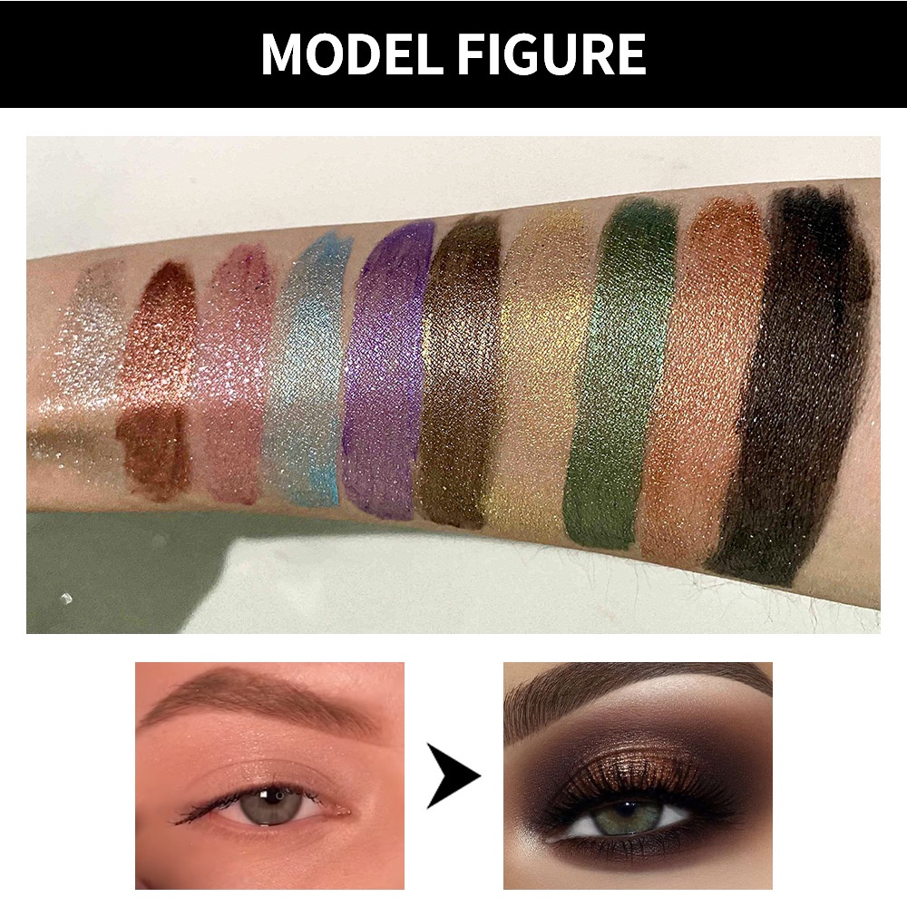 Phấn Mắt Dạng Lỏng 10 Màu Ánh Ngọc Trai Lấp Lánh Dành Cho Nữ