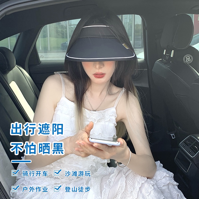 Nón hở chóp che mặt chống nắng / tia UV cực tím ngoài trời phong cách mùa hè Hàn Quốc cho nữ khi đạp xe
