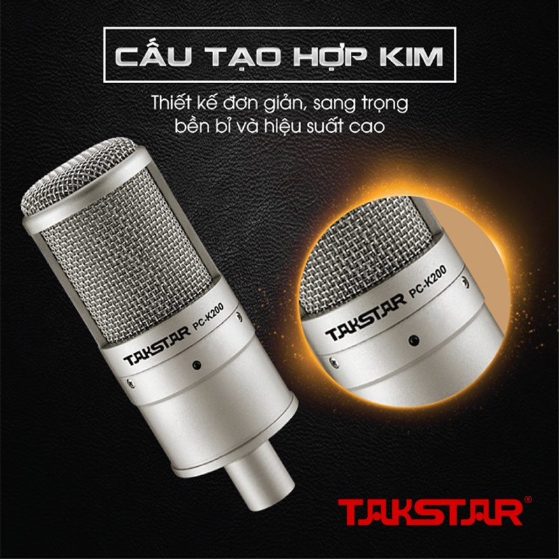 Bộ Mic Livestream Hát Karaoke Chính Hãng Đầy Đủ Mic Takstar PC-K600, Sound Card XOX K10, Nguồn 48V &amp; Phụ Kiện