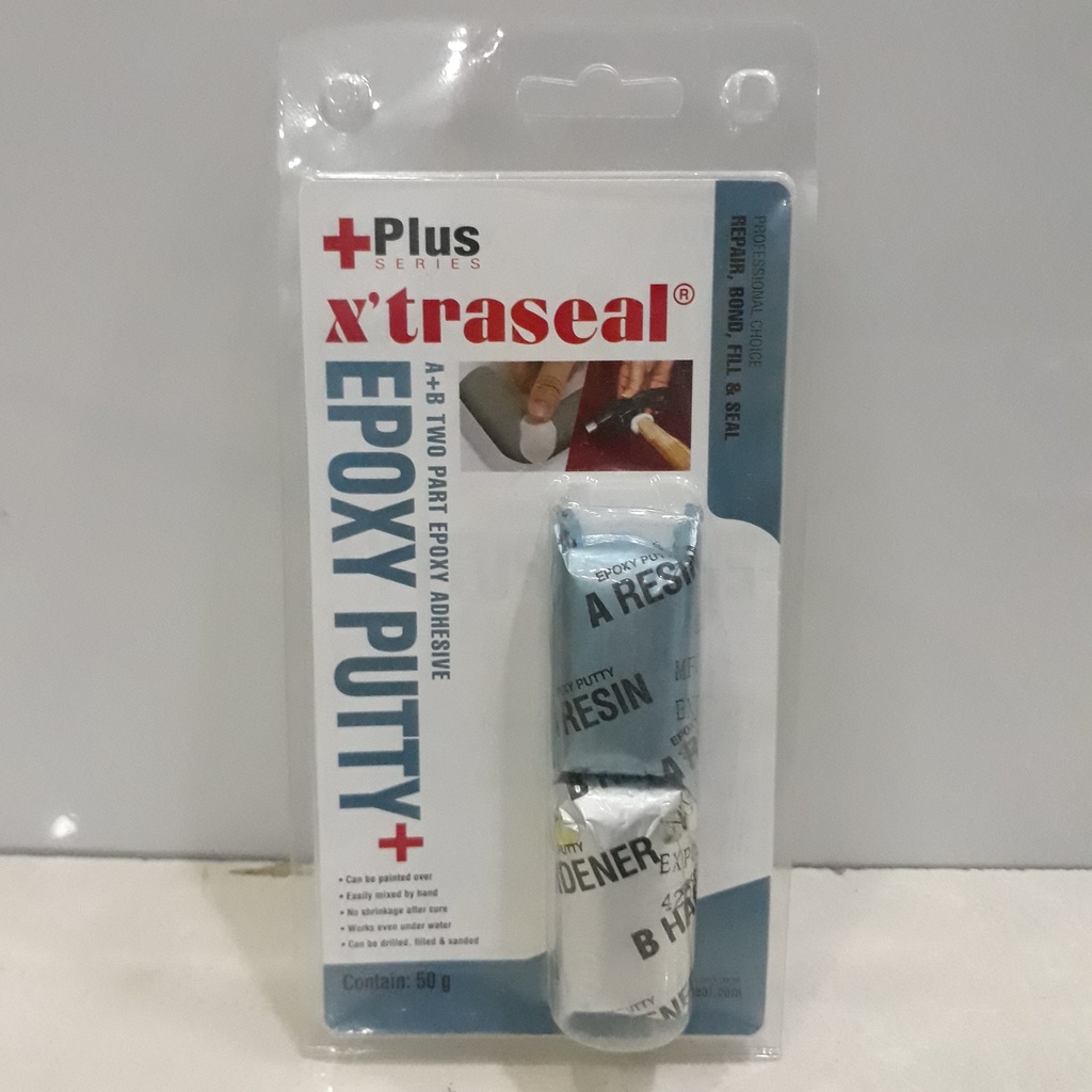Keo đất sét siêu dính AB 50g, keo nhồi AB 50g, keo trám rò rỉ siêu dính AB 50g - X'TRASEAL - Hàng nhập Malaysia