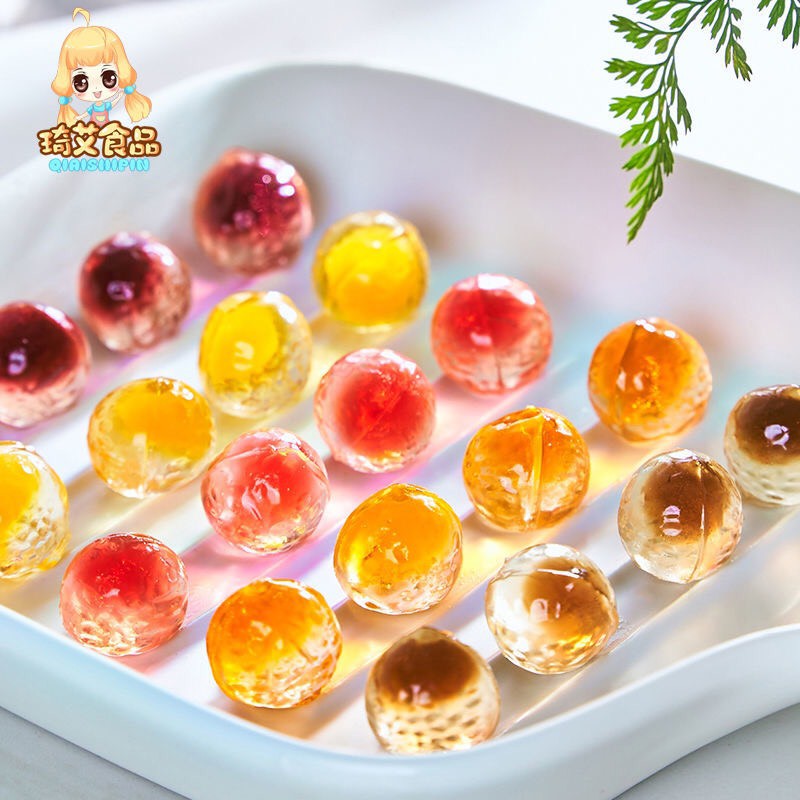 1 TÚI 125G KẸO THẠCH NHÂN CHẢY VỊ HOA QUẢ DẺO DAI THƠM NGON ĂN VẶT NỘI ĐỊA