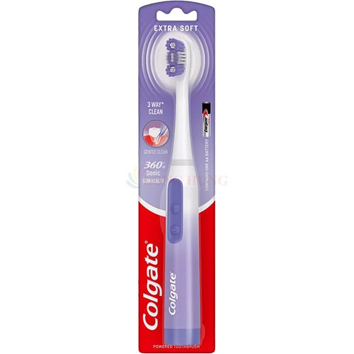 Bàn chải điện dùng pin Colgate 360° Sonic - Hàng nhập khẩu