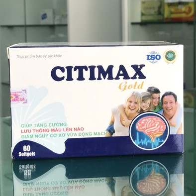 Citimax Gold – Hỗ trợ hoạt huyết dưỡng não, phục hồi sau tai biến (Hộp 60 viên)