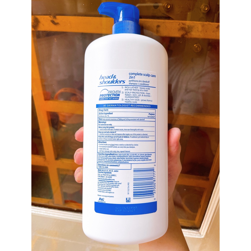 Date 7/23- Dầu gôi-xả 2in1 hạnh nhân và nha đam Head&Shoulders Complete Scalp Care  của Mỹ