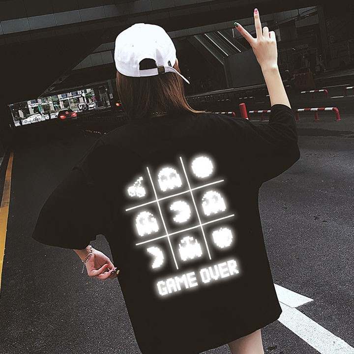 ÁO THUN TAY LỠ PHẢN QUANG NAM NỮ PACMAN