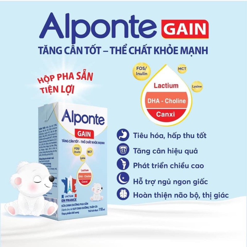 Sữa bột pha sẵn Alponte Gain 180ml