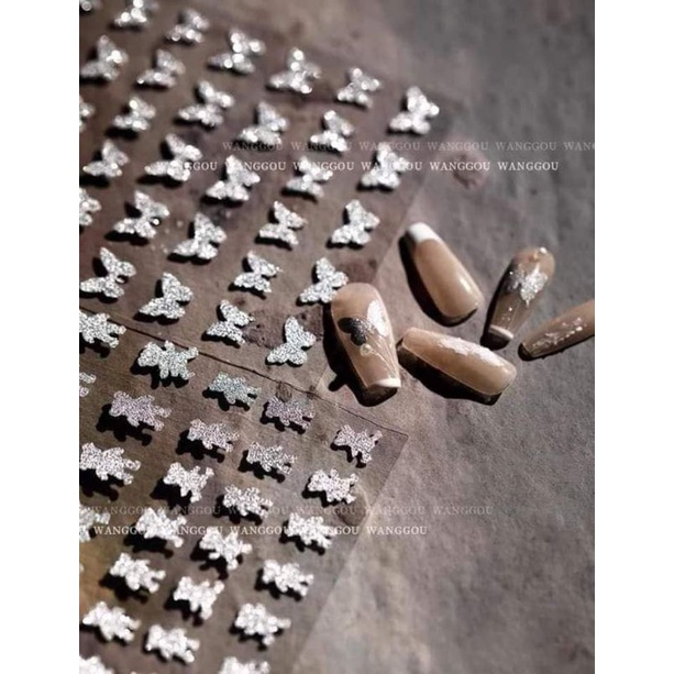 STICKER BƯỚM NHŨ FLASH DÁN MÓNG