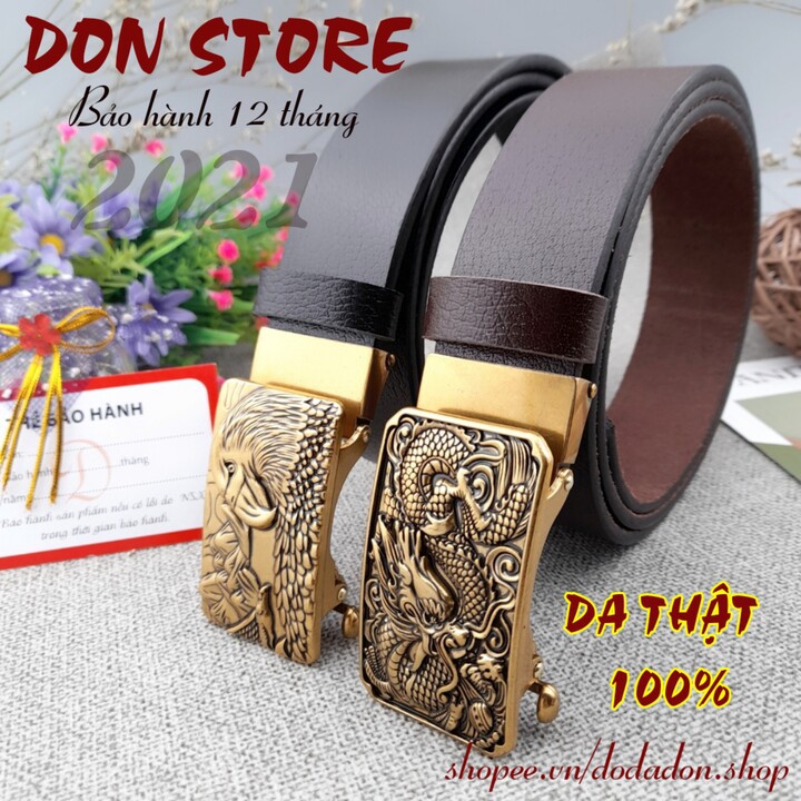 [DA THẬT 100%] Thắt Lưng Nam SIÊU CHẤT Khóa Rồng - Đại Bàng Đúc Nguyên Khối Cao Cấp (BH 12 THÁNG)