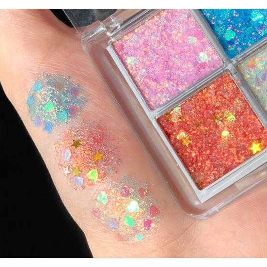 DIKALU  Bảng phấn mắt 4 màu nhũ kim tuyến (Hàng nội địa Trung ) XMB004 | BigBuy360 - bigbuy360.vn