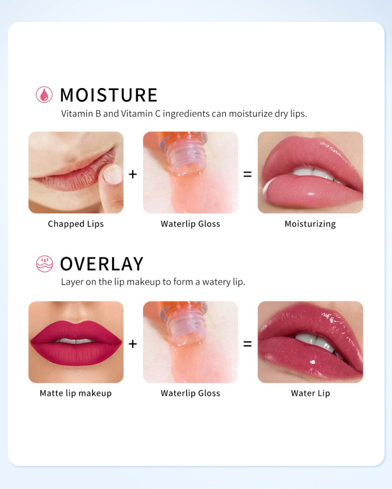 [Hàng mới về]  Son Bóng Trong Suốt Dưỡng Ẩm Lâu Trôi Không Dính Cốc Không Phai Màu Qibest | BigBuy360 - bigbuy360.vn