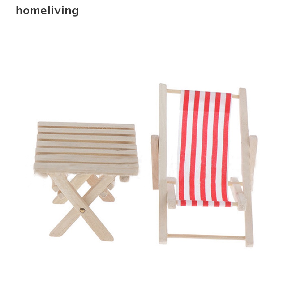 Ghế Gỗ Gấp Gọn Mini Tỉ Lệ 1: 12 Trang Trí Nhà Búp Bê