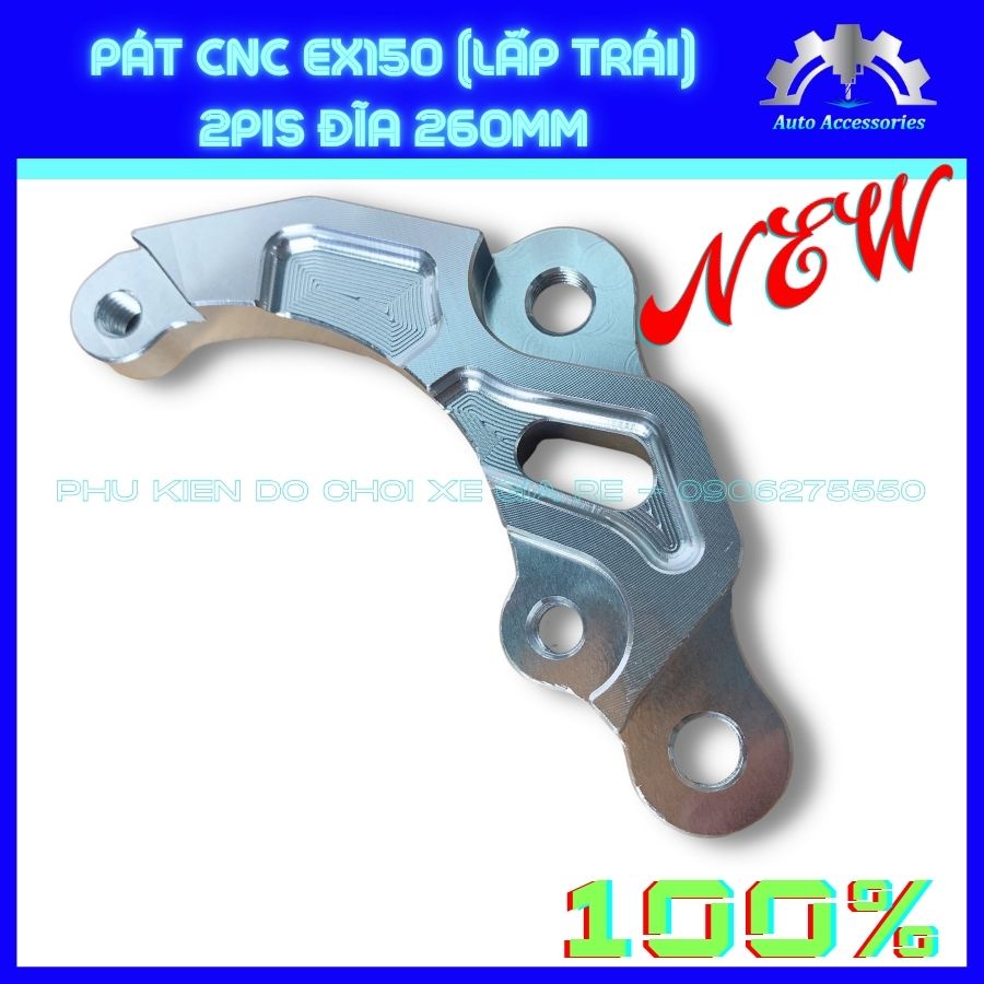 PÁT CNC Pát Trước Exciter 150 Ex150 lắp Trái Dành xe lên 2 đĩa Trước heo Nissin Brcmbe Adelin 2piston đi đĩa size 260mm