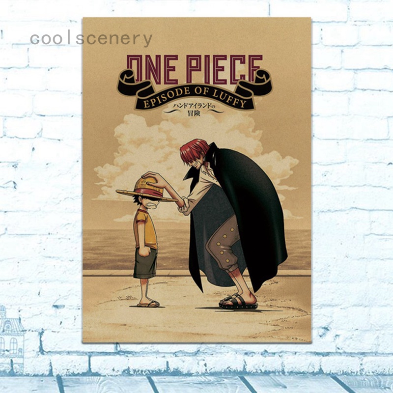 Tấm poster treo trang trí phòng in hình nhân vật Luffy trong One Piece | BigBuy360 - bigbuy360.vn